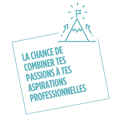 La chance de combiner tes passions à tes aspirations professionnelles